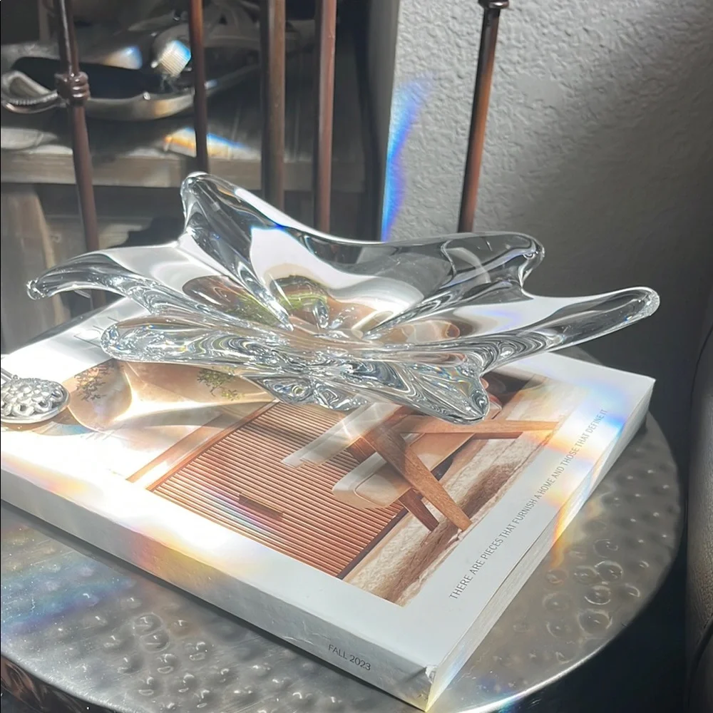 Vintage Crystal Decorative Dish Modern Design - Picture 7 of 10